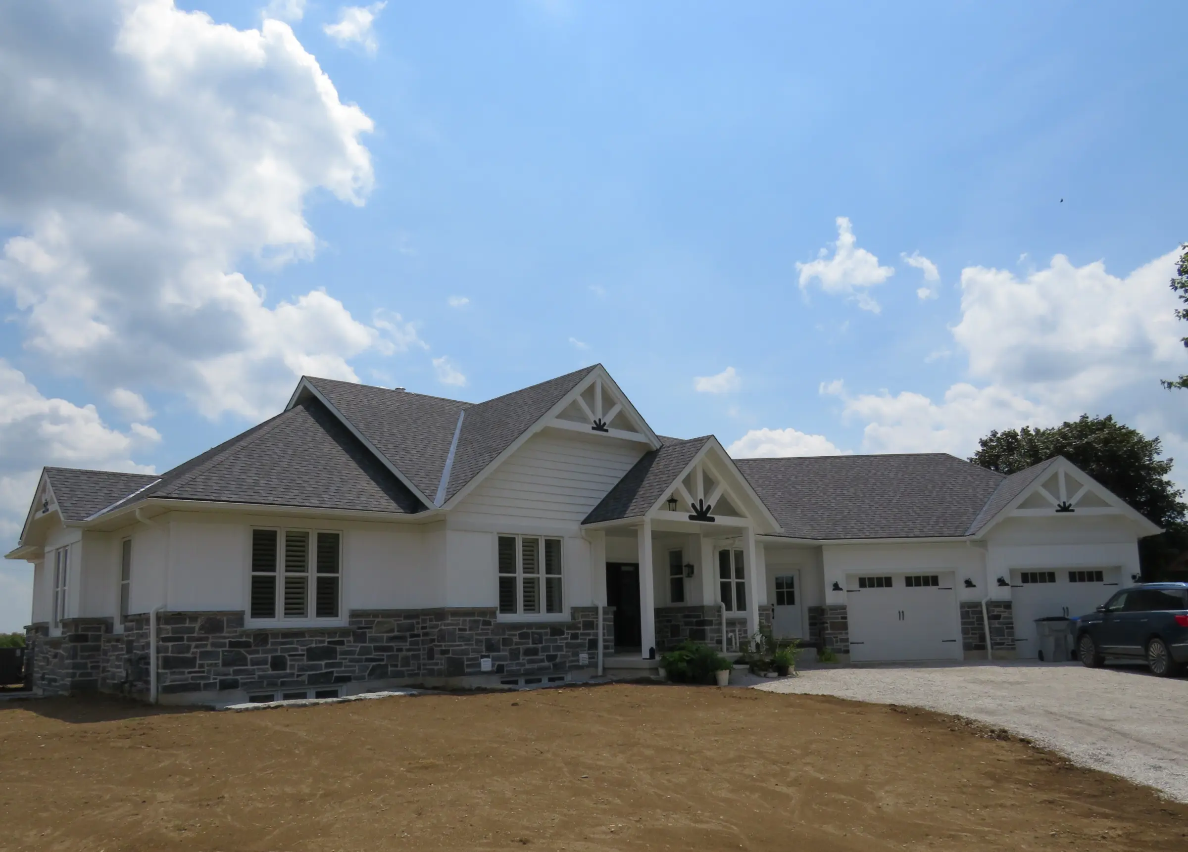 Custom Timmins and Custom Dublin Real Stone Veneer Exterior