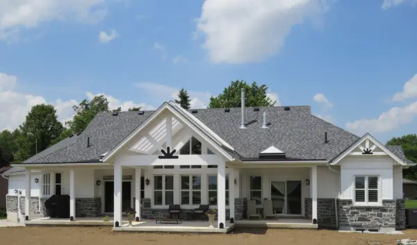 Custom Timmins and Custom Dublin Real Stone Veneer Patio