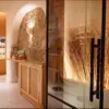 Custom Tumbled Lucca Natural Stone Veneer Accent Wall
