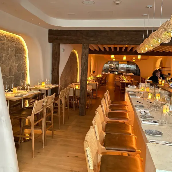 Custom Tumbled Lucca Natural Stone Veneer Commercial Interior