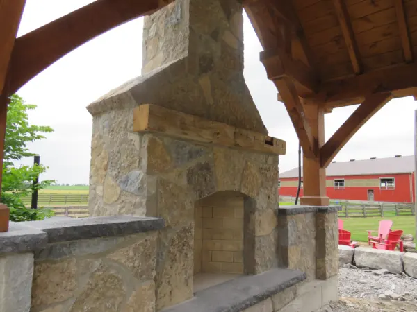 Lucca Natural Stone Veneer Custom Color Fireplace