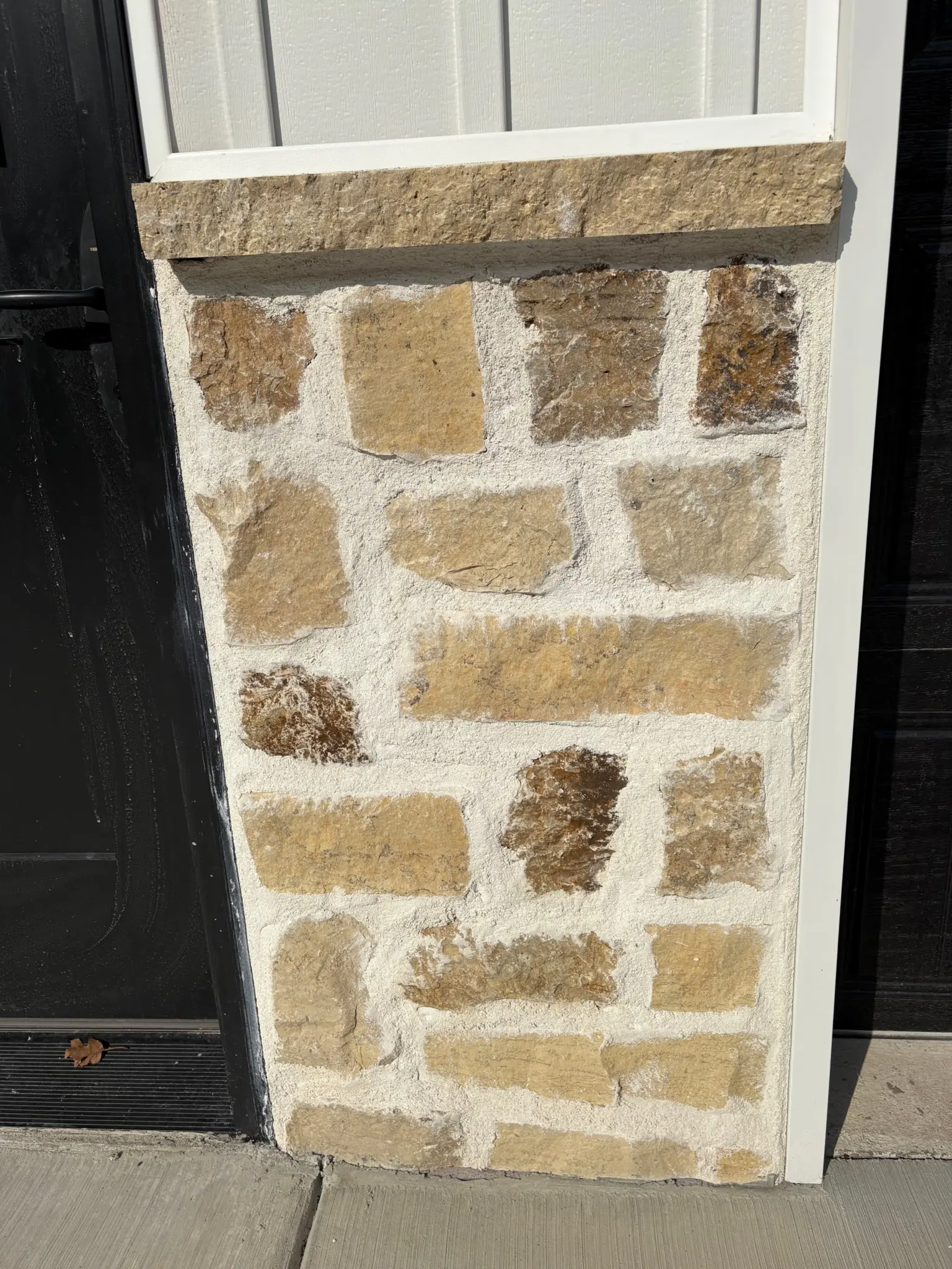 Mojave Natural Limestone Thin Veneer Garage Wainscoting