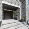 Monroe and Logan Natural Thin Stone Veneer Blend Front Entrance