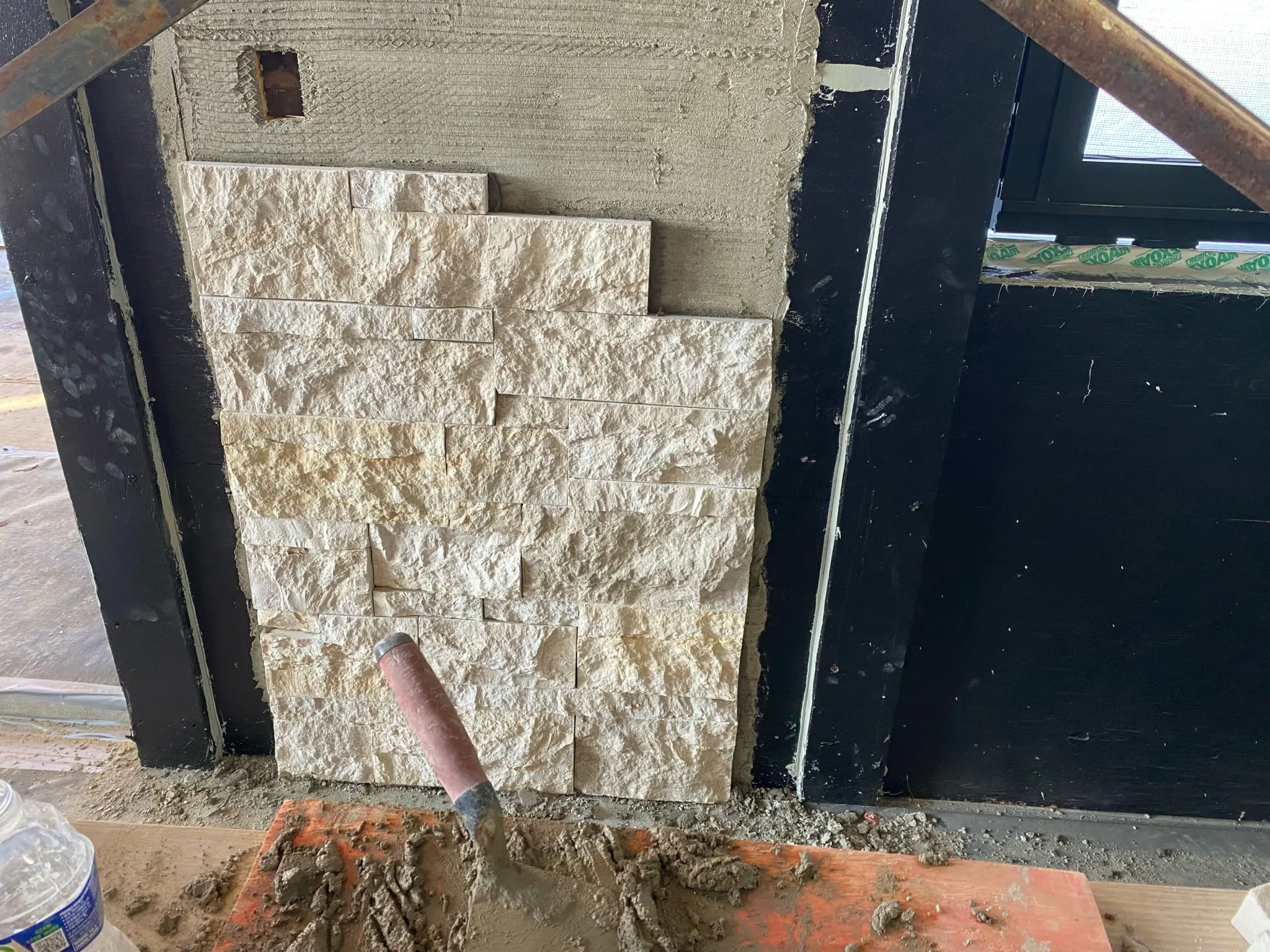 Nob Hill In Progress Stone Installation