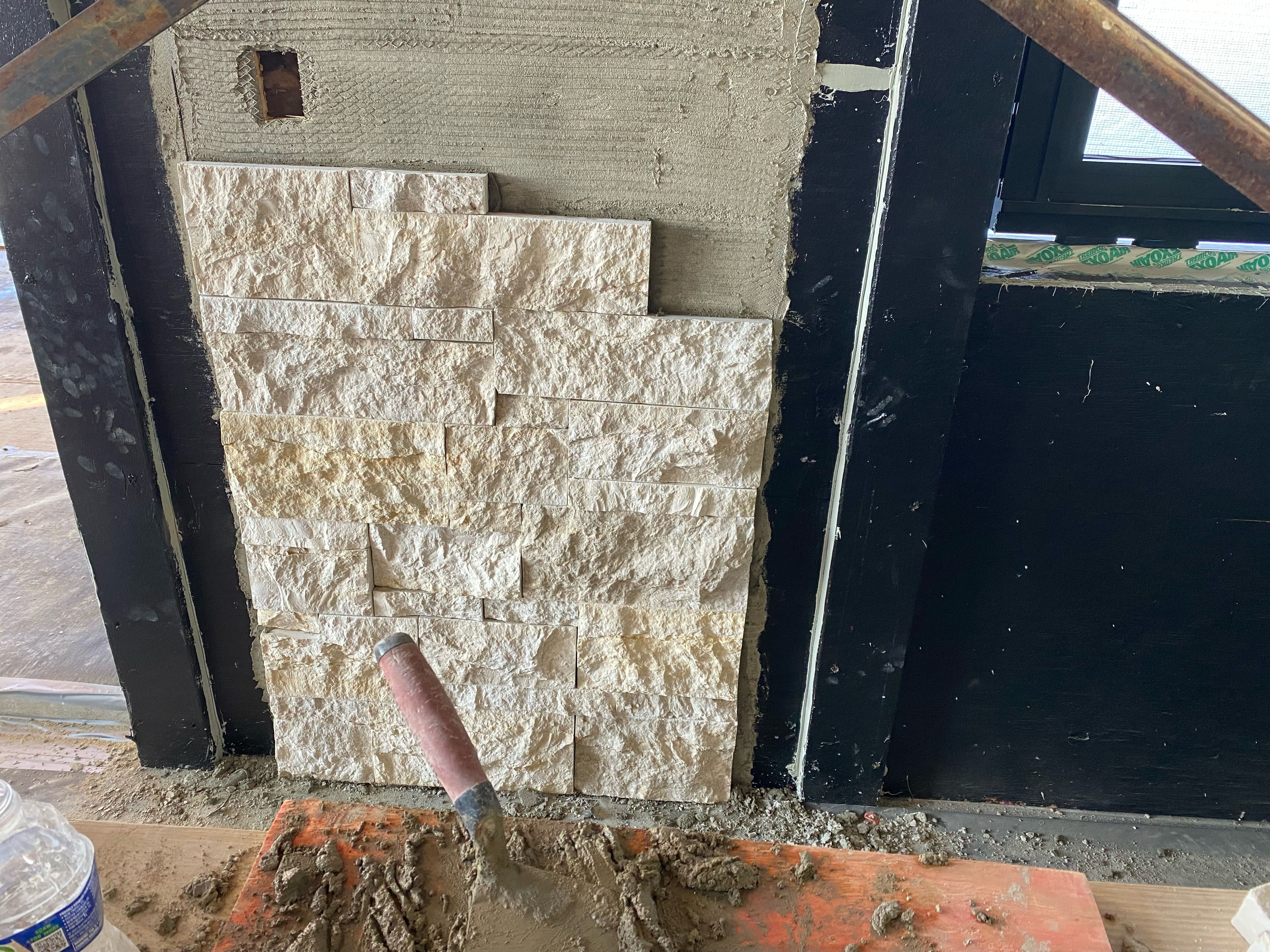 Nob Hill In Progress Stone Installation