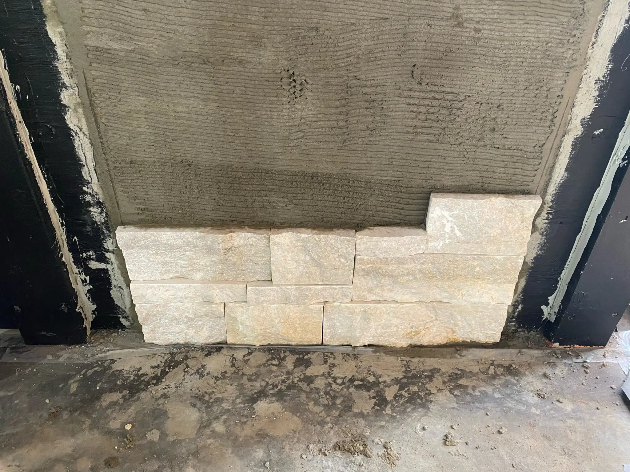 Nob Hill Real Thin Stone Veneer Drystack Installation