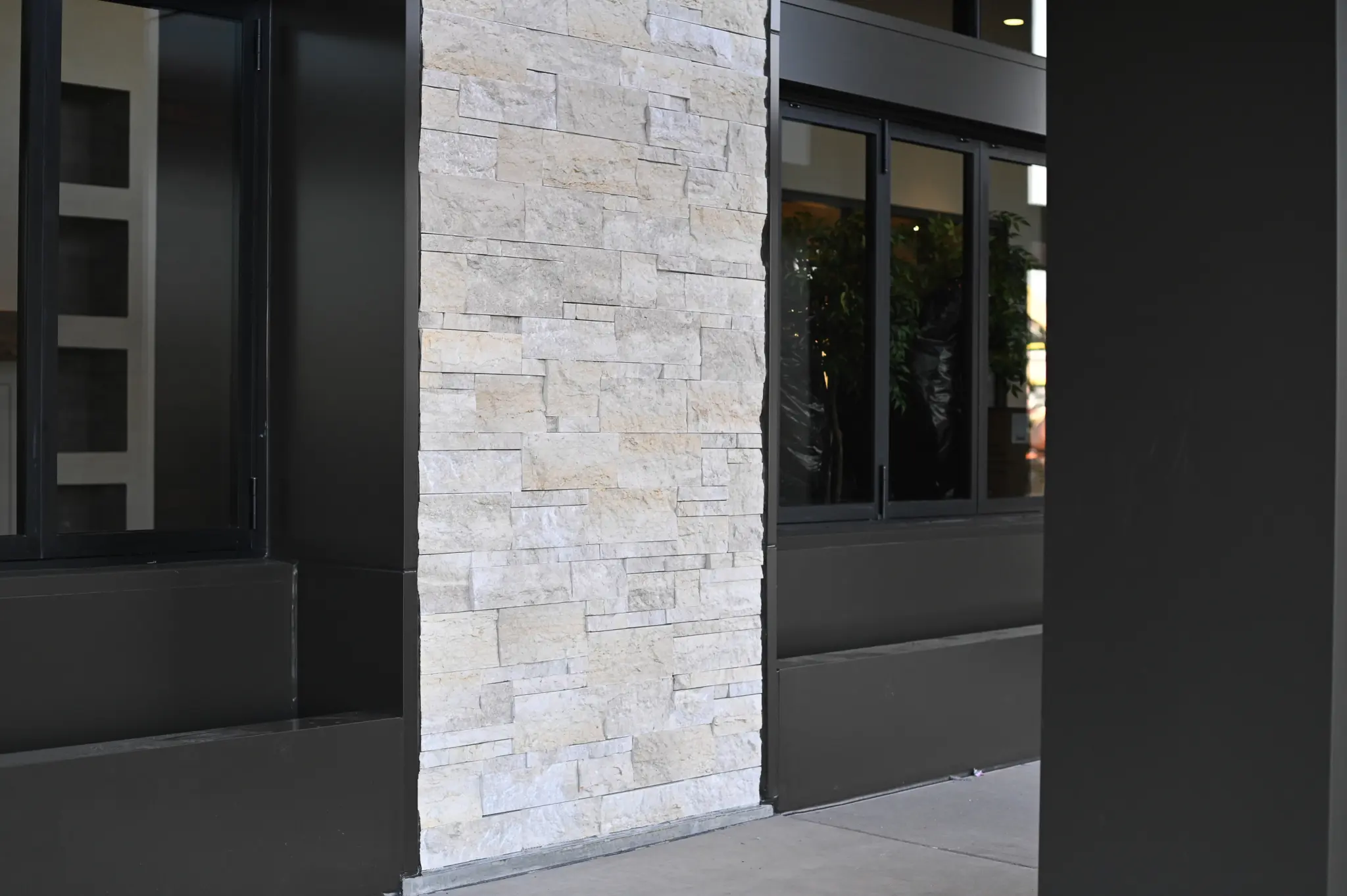 Nob Hill Real Thin Stone Veneer Exterior Walkway
