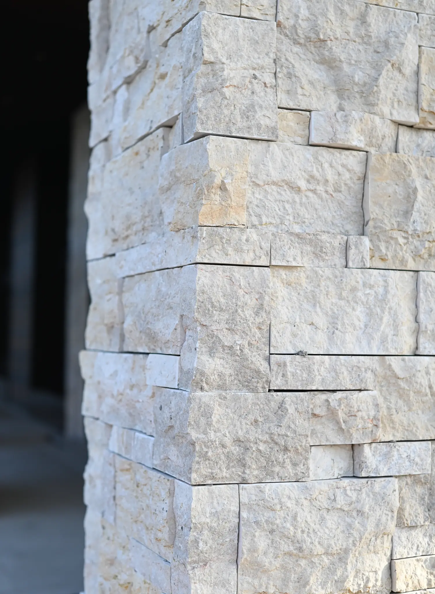 Nob Hill Real Thin Stone Veneer Outdoor Pillar