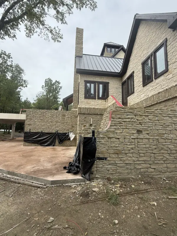 Portofino Real Thin Stone Veneer Patio Installation