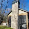 Seward Natural Thin Stone Veneer Patio Chimney