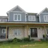 Tumbled Door County Fieldstone Natural Thin Veneer Patio with Flush Joint