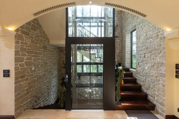 Tuscan Antique Real Stone Veneer Elevator