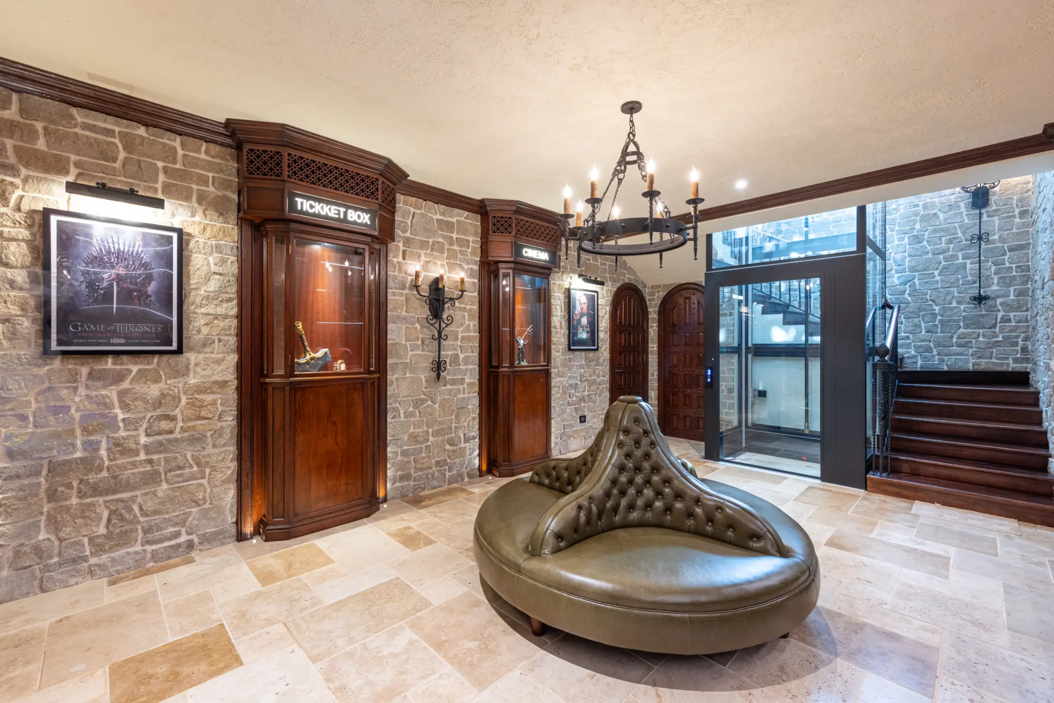 Tuscan Antique Real Thin Stone Veneer Interior