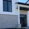Alpine and Snowcap Real Stone Veneer Blend Front Entrance