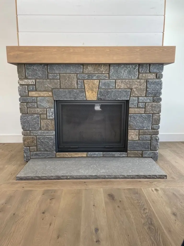 Amherst Real Thin Stone Veneer Interior Fireplace