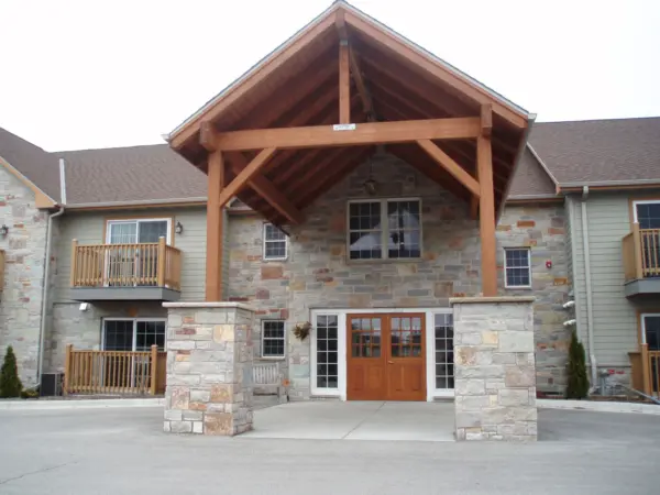 Avondale Natural Stone Veneer Commercial Front Entrance