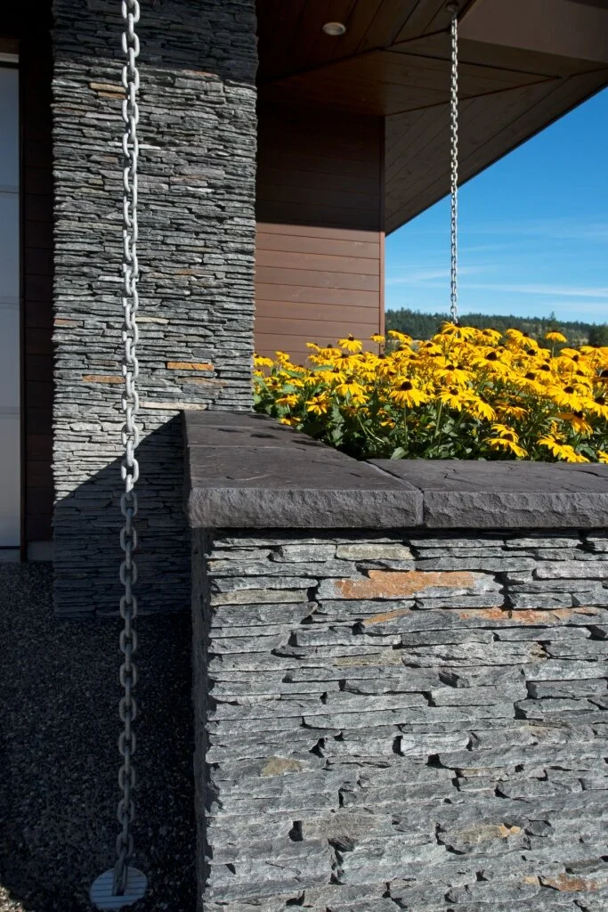Cold Spring Real Thin Stone Veneer Drystack Exterior and Landscape