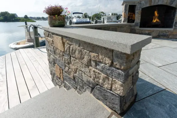 Cornwall Real Thin Stone Veneer Outdoor Stairwell