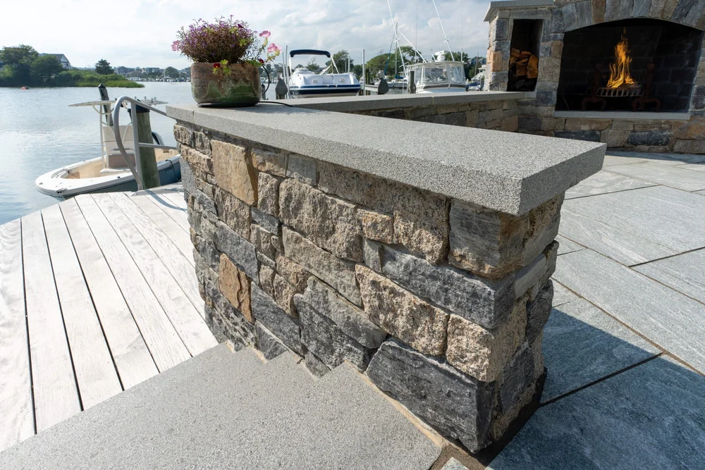 Cornwall Real Thin Stone Veneer Outdoor Stairwell