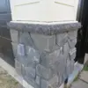 Dublin Real Stone Veneer Custom Mosaic Style with Black Mortar Corners