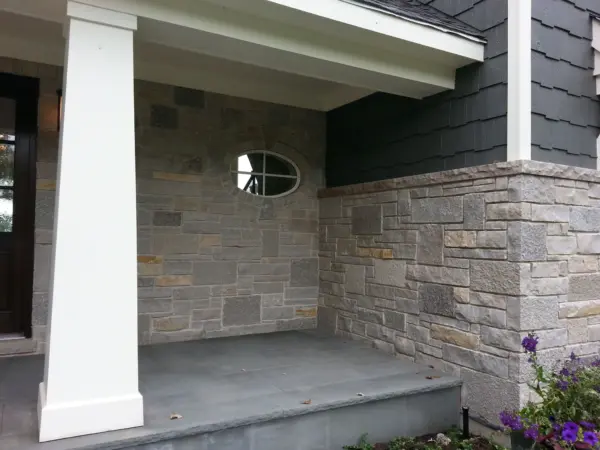 Florence Natural Stone Veneer Front Entrance