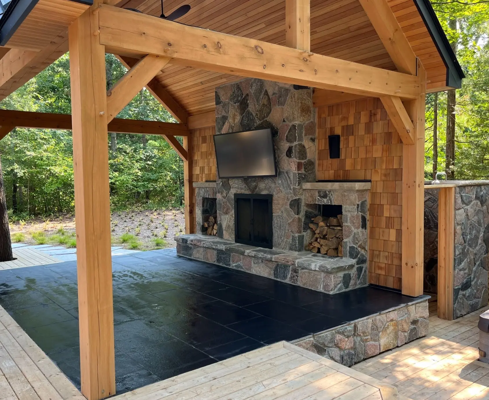 Grand Rapids Real Stone Veneer Pavilion