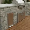 Hamilton Natural Stone Veneer Built in Grill and Outdoor Kitchen