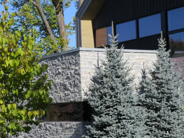 Larchmont Real Thin Stone Veneer Modern Exterior Close Up