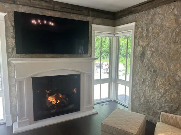 Lucca Real Thin Stone Veneer Interior Living Room