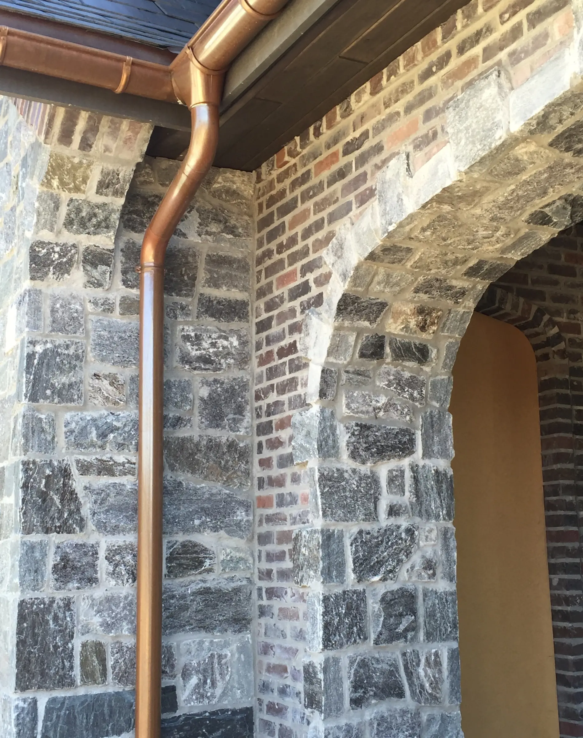 Monroe Natural Thin Stone Veneer Exterior Close Up