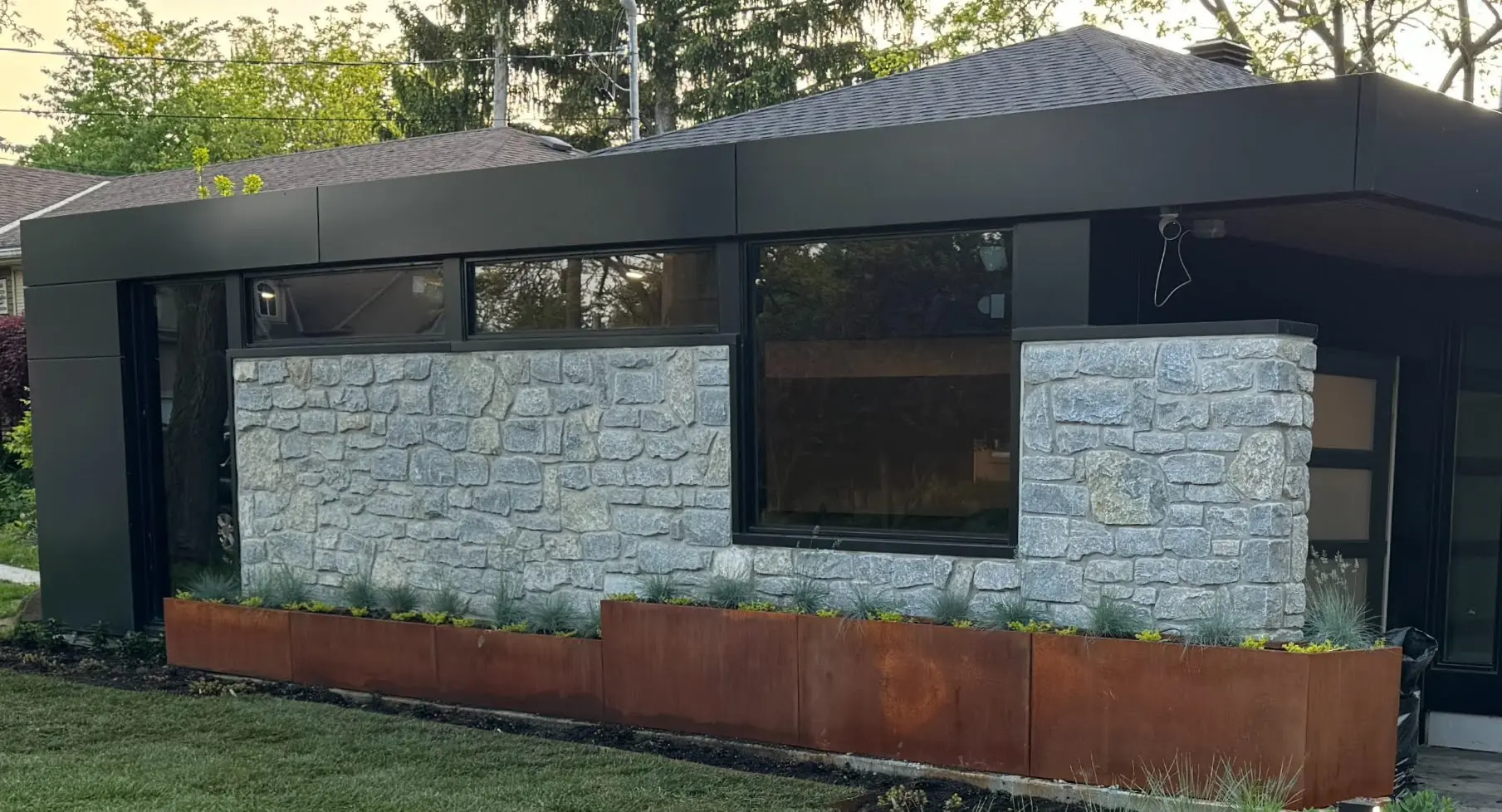 Nottingham Real Stone Veneer Modern Exterior