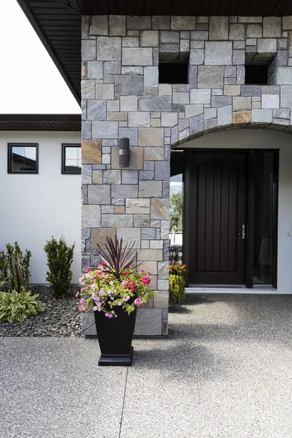 Rawlins Real Thin Stone Veneer Front Entrance