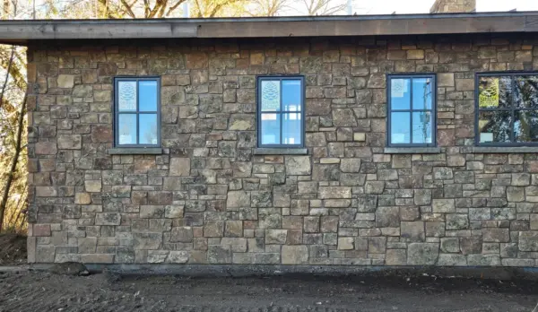 Spreewald Real Thin Stone Veneer Cabin Installation