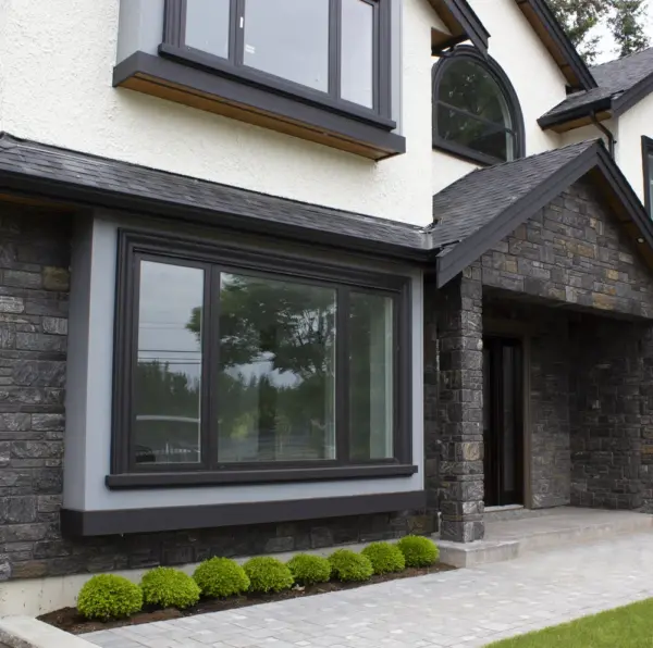 Stonington Natural Thin Stone Veneer Front Entrance