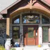 Timmins Natural Stone Veneer with Irregular Pieces Front Entrance