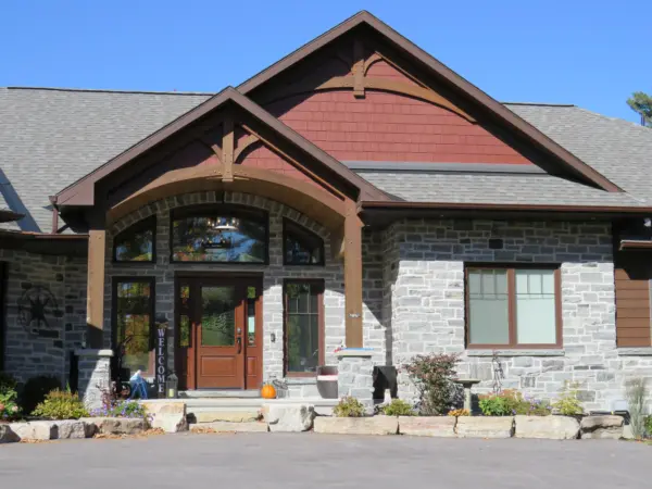 Timmins Real Stone Veneer with Irregular Pieces Front Entrance