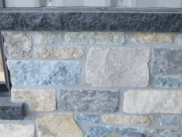 Tumbled Jacksonport Real Stone Veneer with Custom Colors Close Up
