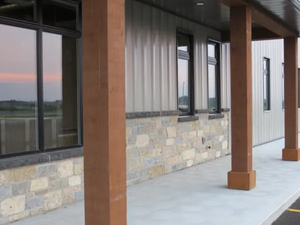 Tumbled Jacksonport Real Stone Veneer with Custom Colors Wainscoting