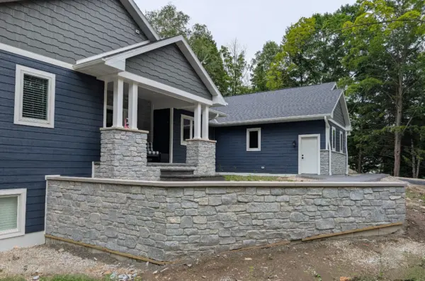 Duluth Real Thin Stone Veneer Exterior and Landscaping