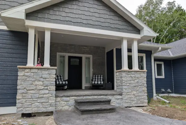 Duluth Real Thin Stone Veneer Front Entrance