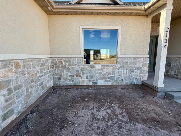 Emerald Bay Real Thin Stone Veneer Wainscoting Install