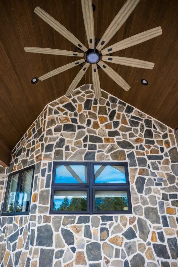 Newport Natural Thin Stone Veneer Patio Close Up