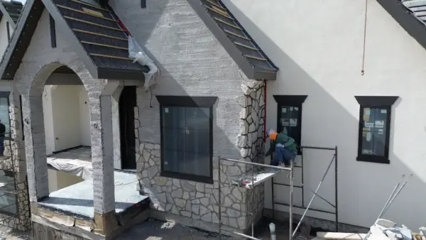 Trier Natural Thin Stone Veneer Exterior Installation