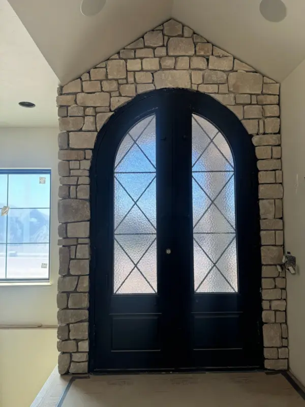 Winter Ash Natural Stone Veneer Interior Front Entrance
