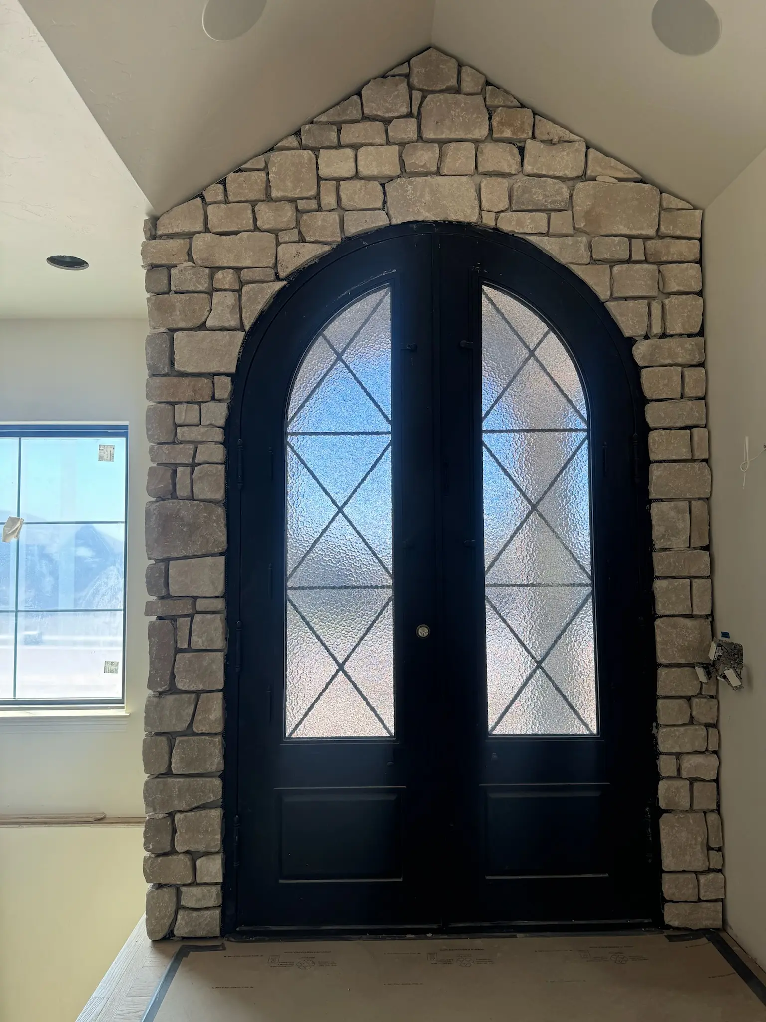 Winter Ash Natural Stone Veneer Interior Front Entrance
