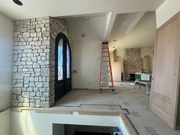 Winter Ash Natural Stone Veneer Interior Install