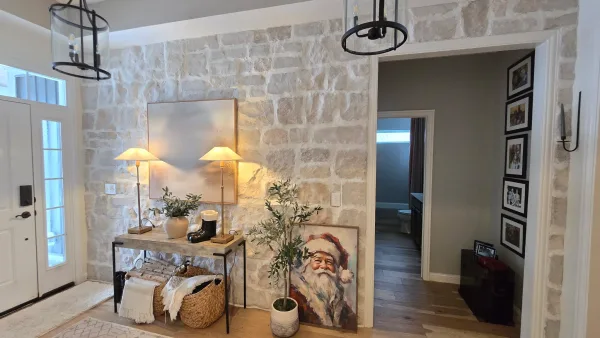 Crupet Natural Thin Stone Veneer Front Entrance Interior Wall