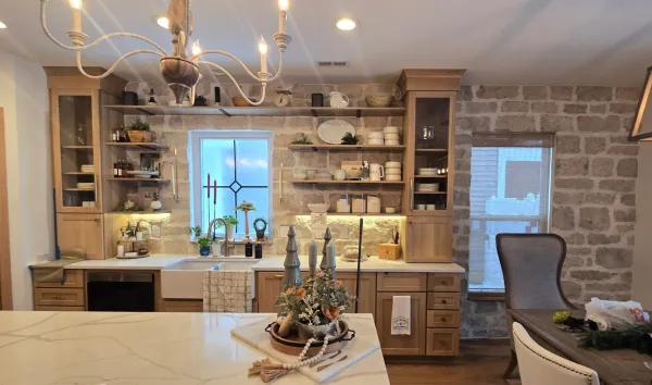 Crupet Real Thin Stone Veneer Kitchen Interior Wall