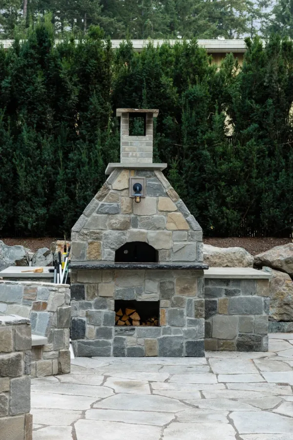 Falmouth Natural Stone Veneer Pizza Oven