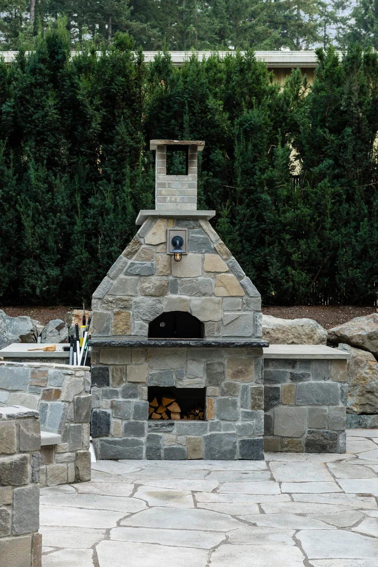 Falmouth Natural Stone Veneer Pizza Oven